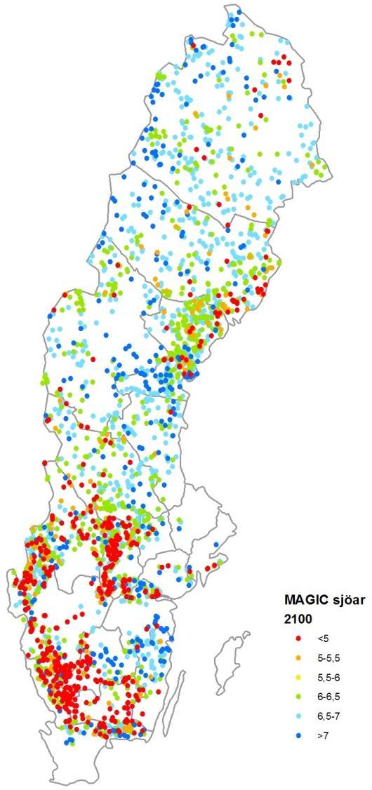 Försurade sjöar modellerade