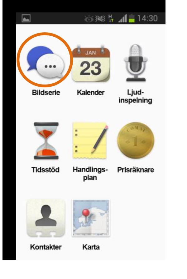 6.1 Bildserie I funktionen Bildserie kan du skapa en eller flera sociala berättelser.