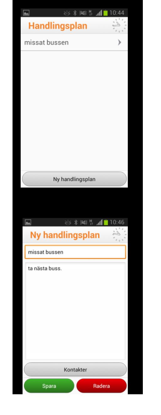 För att få texten uppläst av talsyntes trycker du fingret mot texten i mer än två sekunder och trycker Ok då du får frågan om du vill få texten uppläst. Tryck på Ok.