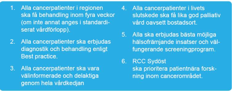 2. Standardiserade vårdförlopp i cancervården Regionala Cancercentrum Regionala Cancercentrum (RCC) är landstingens och regionernas kunskapsorganisation inom cancerområdet.