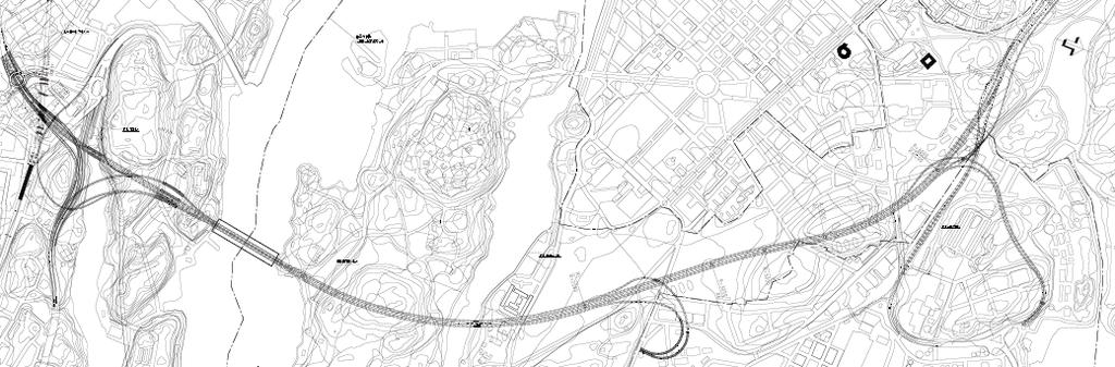 Bild 5.2 Tvärsektion av sänktunnel enligt utredning Österleden 1995 Anläggningen av sänktunnelns bergportaler förutsätts ske i torrhet med fångdammar, motsvarande Citybanans sänktunnel.