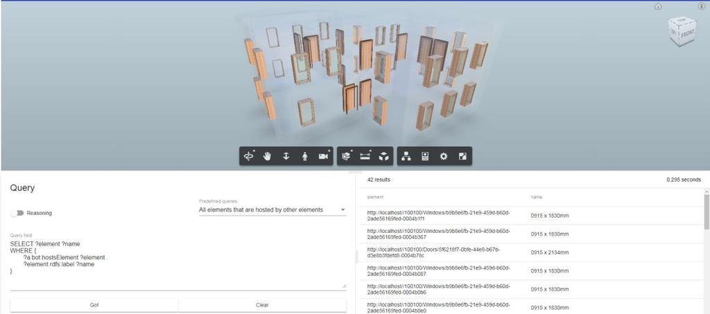 3 Visualisering från databasen Visualisering av objekt direkt från databasen har inte varit möjlig.