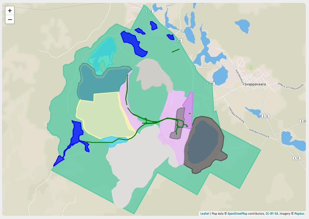 5.2.2 Tillämpning av metod från resultat Först konverterades Shape-filerna med hjälp av FME-skriptet som arbetats fram i avsnitt 4.2. Resultatet i form av en Turtle-fil laddades upp till databasen som skapats med GraphDB.