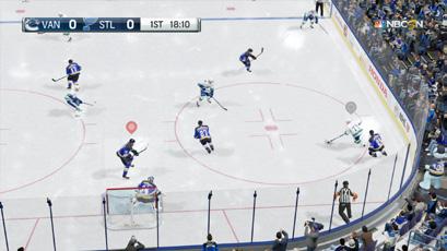 SPE EN MTCH SPESKÄRMEN Poäng Tid kvar på perioden Period PUSMENYN Tryck på Menyknappen under en match för att pausa och öppna pausmenyn.
