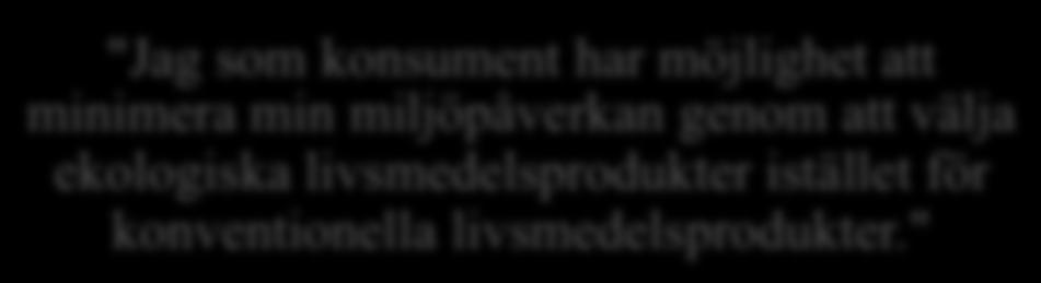 "Vilket av dessa kriterier anser du vara viktigast vid köp av livsmedelsprodukter?" "Varför köper du inte ekologiska livsmedelsprodukter?