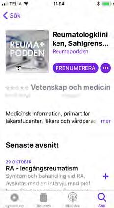 REUMAPODDEN Tomas Bremell Reumapodden - en nyhet i molnet! Sedan några månader finns Reumapodden.