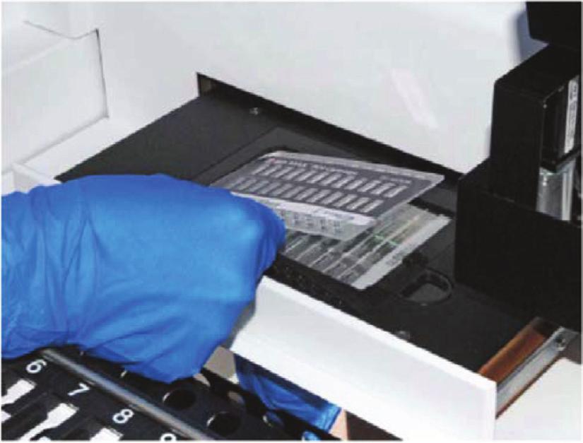 Upprepa steg 10 varje gång en ny kit-lot används. OBS! Det är obligatoriskt att använda 2000 Sample Mode (Läge med 2 000 prover) för denna analys.