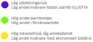 I dessa områden bor många människor som är antingen är födda i ett land utanför EU/EFTA eller som är äldre.