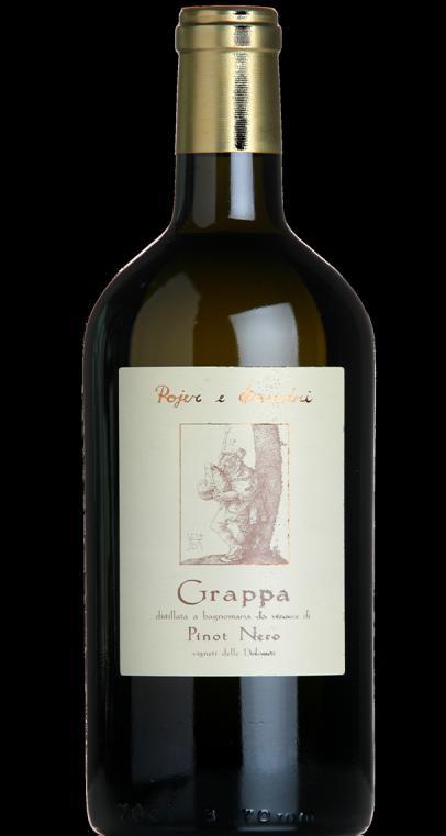 Grappa di Pinot Nero Pojer e Sandri Producent: Azienda Pojer e Sandri Typ: vit grappa monovitigno(en utvald druvsort) Region: Trentino Druva: Pinot Nero Alkoholhalt: 48% Art.