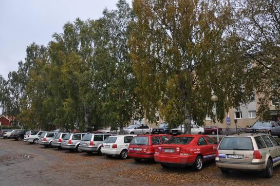 gräset. Stolpe markerar brunnen i direkt anslutning. Tekniska förvaltningen, gatuavd 12.