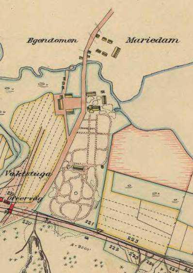 Från karta över järnvägssträckningen från 1879