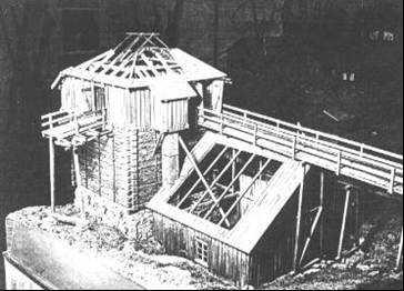 Trehörnings masugn före restaureringen 1932 Stora skogar skilde Svealand och Götaland åt. De betecknades länge som Ovanskog och Nedanskog.