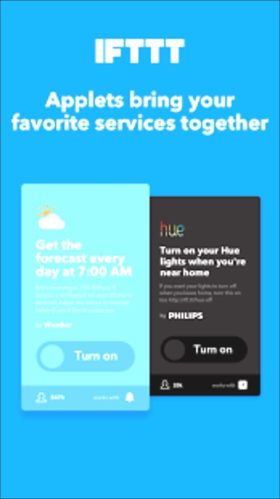 IFTTT If That Then That På engelska Lättare att förstå än Tasker och har koppling till många andra appar t ex Flic, Hue (lampor), Meddelande, Hamony