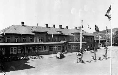 Flaggat för jubileumsfestligheter 1945.