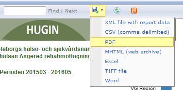 Rapporten genereras först på skärmen.