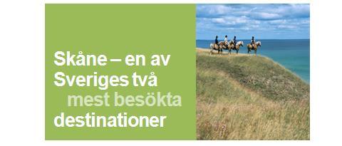 Verksamhetsplan 2017 för styrelsebeslut / Tourism in Skåne 5 Den visionära målbilden Skåne ökar stadigt i antal gästnätter och de senaste två åren har tillväxten ökat markant i synnerhet från