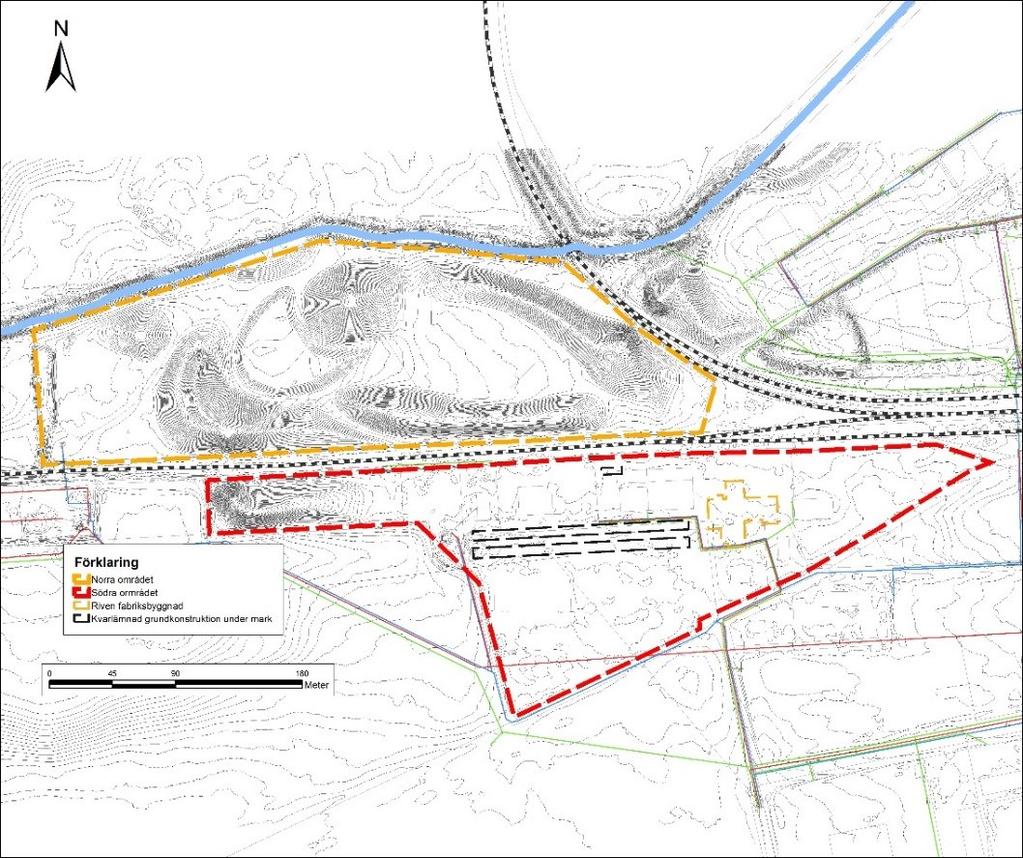 Figur 1. Utredningsområde efter revidering av gränserna i samband med uppdateringen av huvudstudien för det södra området. (Ramböll Sverige AB, Riskbedömning avseende Braån, 2014-09- 25, rev.