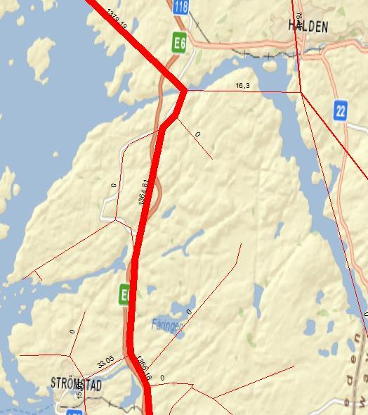 Strömstad Punkt 1 Kommun Strömstad Väg E6 ÅMVD Samgods 2 425 ÅMVD Trv-flödeskarta 2 117 Mätår Trv 2015