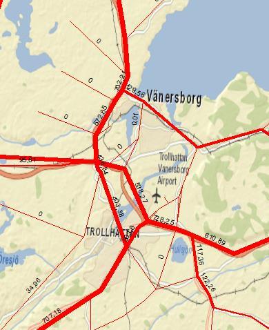 Vänersborg/Trollhättan Punkt 36 37 38 Kommun Trollhättan Trollhättan Trollhättan Väg 44 44 E45 ÅMVD Samgods 724 1 285 1 163 ÅMVD Trvflödeskarta 2 818 2 161 1 533 Mätår Trv 2015 2014