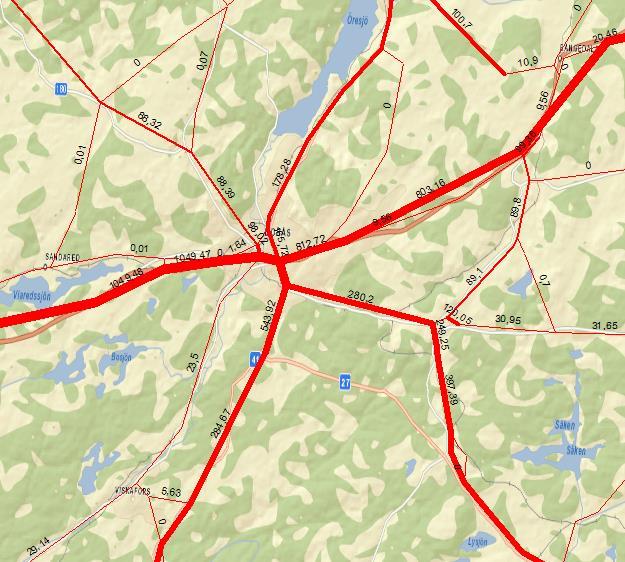Borås Punkt 18 19 Kommun Borås Borås Väg 40 40 ÅMVD Samgods 1 194 1 621 ÅMVD Trvflödeskarta 2 920 4 205 Mätår Trv 2015 2015 Diff ÅMVD