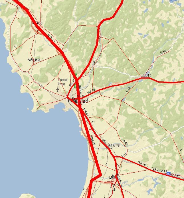 Halmstad 27 28 Punkt 27 28 29 30 31 Kommun Halmstad Halmstad Halmstad Halmstad Halmstad Väg E6 26 25 15 E6 ÅMVD Samgods 2 579 1 073 180 582 2 869 ÅMVD Trvflödeskarta 6 497 1 066 730 1 110 6 570 Mätår