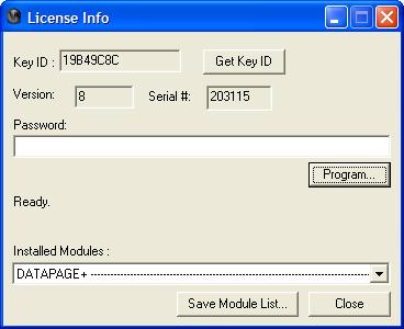 exe installeras tillsammans med PC- DMIS. CustProg.exe används för att Detaljgranska innehållet i ett hårdvarulås.