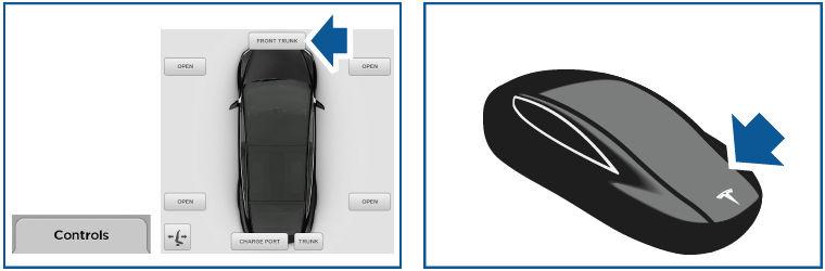 ÖPPNA MOTORHUVEN ÖPPNA MOTORHUVEN Model X har ingen traditionell förbränningsmotor. Därför används det utrymme, som normalt upptas av motorn, som ett extra bagageutrymme.
