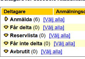 MinPlan syns INTE i kursutvärderingen ( intresseanmäld /[Planer] = plockat in kursen i studieplan men har inte anmält sig) Kontrollera kursinformationen som hämtas ur kursdatabasen i MinPlan.