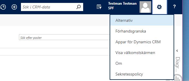 Ändra Startsida i MiRiaM samt hindra felrapporter Du kan ändra från grafiken till medlemslistan som startsida 1. klicka på kugghjulet längst till höger om ditt namn i den svarta menyraden. 2.