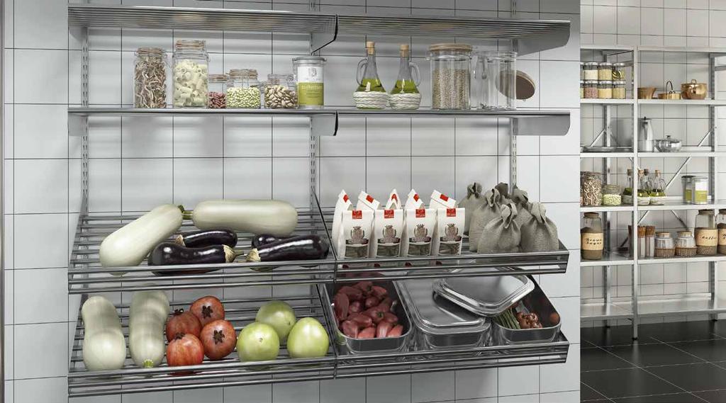 Hyllsystem rostfritt Hyllsystem rostfritt Praktiskt och elegant Permanent