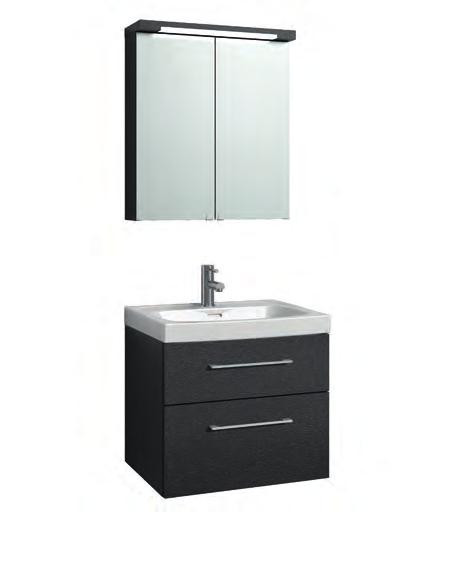 5A Svart Ek Tilläggspris 3900 kr Svedbergs överdel Imago Spegel LED Vit matt Inkl. Tvättställsljus Övre ljuskälla 7,9 W 610 lm Undre ljuskälla 10 W 650 lm IP44.