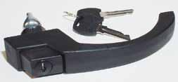 Nyckellåsning, vänstermontage, låscylindern försedd med nyckellock. Artikelnr: 0044.