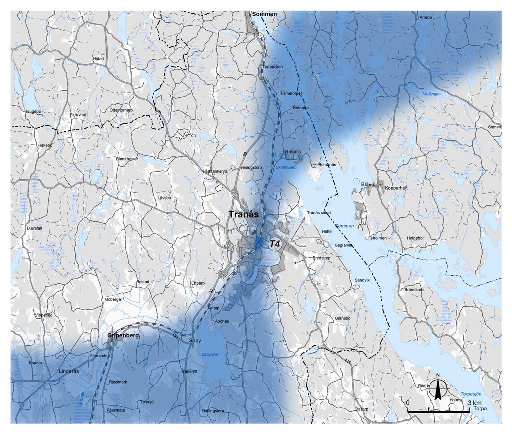 7.3 Stationsalternativ T4, Centralt stationsläge Stationsprincip T4 är ett av de alternativ som studeras vidare efter urval steg 1.