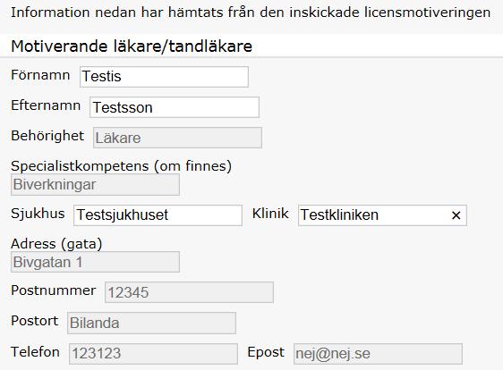 3.2.2 Förskrivaruppgifter Om det av någon anledning skulle vara så att farmaceuten behöver ändra namnet på förskrivaren så är detta möjligt, t.ex.