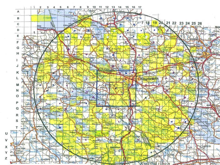 Rävträckinsamling 2011Sörmland, resultat Provrutor 2x2 km, centrum Klastorp. 25 km radie 822 prover från 267 av totalt 535 rutor (50%) Ganska bra resultat, kan bli bättre!