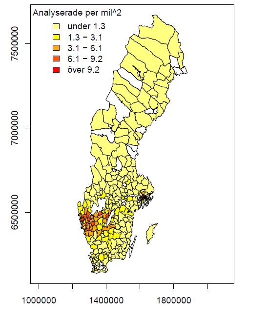 in Upp till 6 000 prover kan insamlas totalt, att skickas