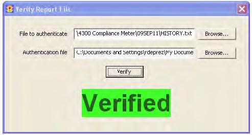 Använd den övre knappen Browse... för att leta reda på rapportfilen som skall verifieras (*.