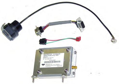 4.8.2 Installation av modemet Modemsatsen innehåller modem, matningskabel, DB9 seriell kabel och en koax-kabel med