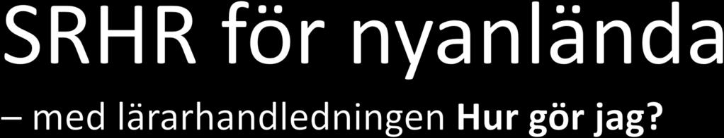 projektledare nyanländas