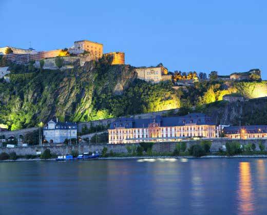 Dag 4 1 apr Rüdesheim & Koblenz, Tyskland När vi vaknar har vi anlänt till den lilla staden Rüdesheim, som ligger i skärningspunkten mellan fyra tyska vindistrikt.