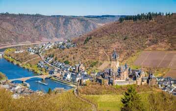 Dag 5 2 apr Koblenz & Cochem, Tyskland Vi lämnar Koblenz bakom oss då fartyget lättar ankar tidigt denna morgon. Nästa destination är Cochem och vi ger oss in i vackra Moseldalen för att komma dit.
