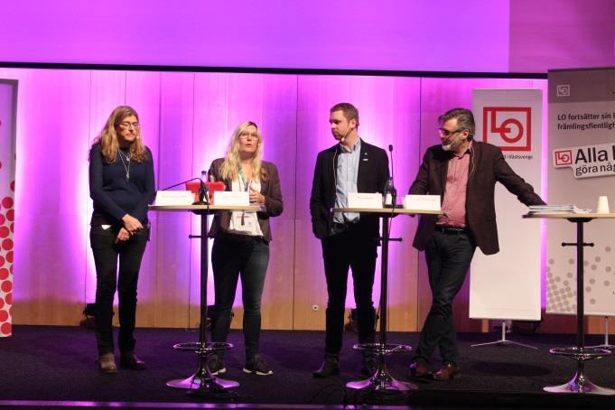 Studiekonferensen har fortsatt hög närvaro med närmare 100 deltagare. Glädjande var också den stora uppslutningen från centralt håll med medverkan från bland andra LOs centrala studiekommitté och ABF.