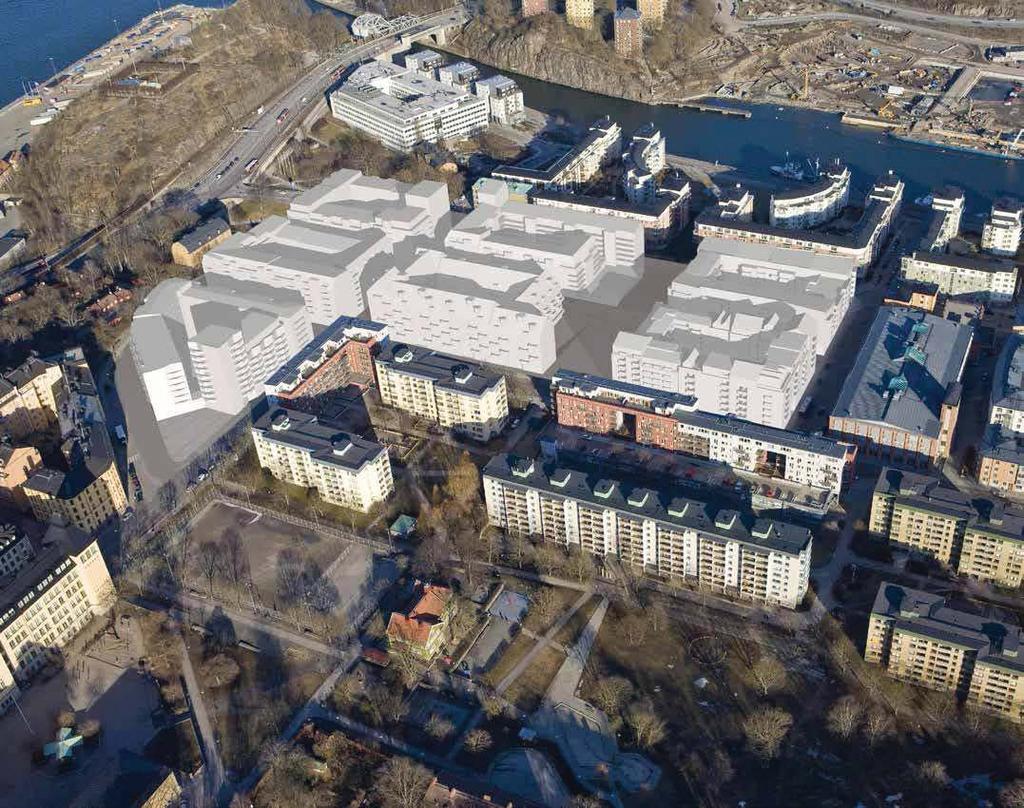 4. FÖRSLAG TILL NY BEBYGGELSE I KVARTERET PERSIKAN Bussdepån i kvarteret Persikan ska rivas för att ersättas av ny bebyggelse i sju stadskvarter.