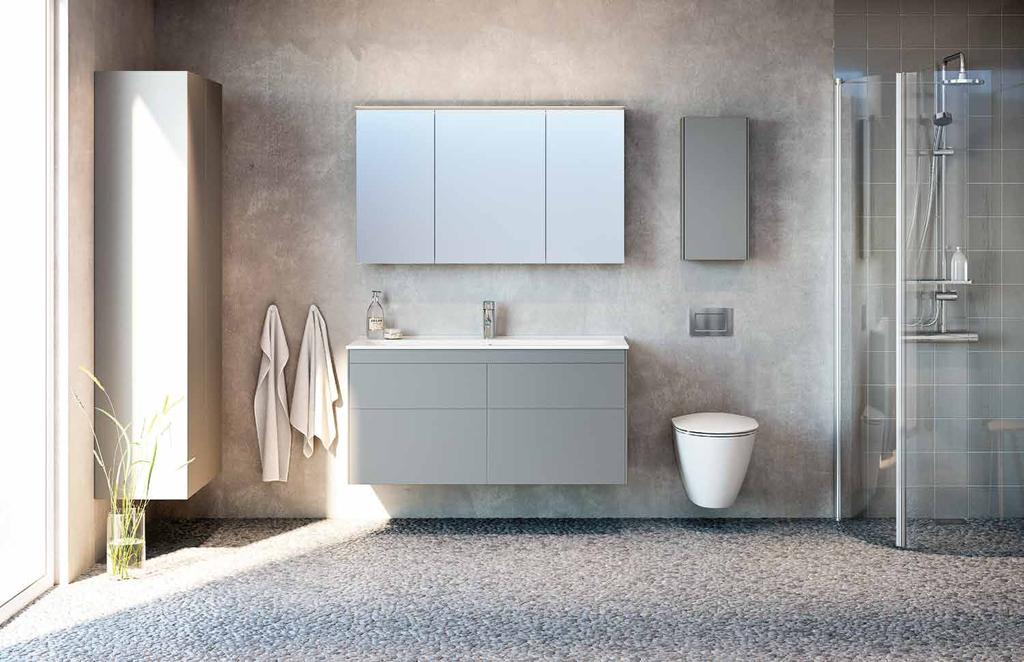 Ifö Sense underskåp SU 120, grafitgrå 11 912 kr Ifö Sense tvättställ 120 5 078 kr Ifö Option spegelskåp LED High 120 cm 13 814 kr Ifö Sense högskåp SHS, grafitgrå 5