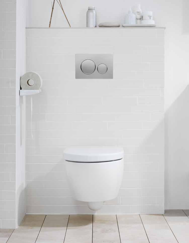 En vägghängd WC är inte bara trevlig att vila ögonen på, den underlättar städningen rejält.