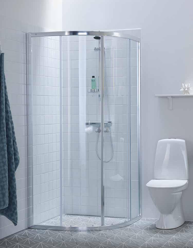 IFÖ SILVER Ifö Silver, kvartsrund, 90x90 cm 5 469 kr En slät och mjuk dusch för ett sobert intryck.