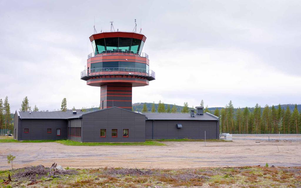Flygledartornet i Vidsel är en investering som avslutats under året.