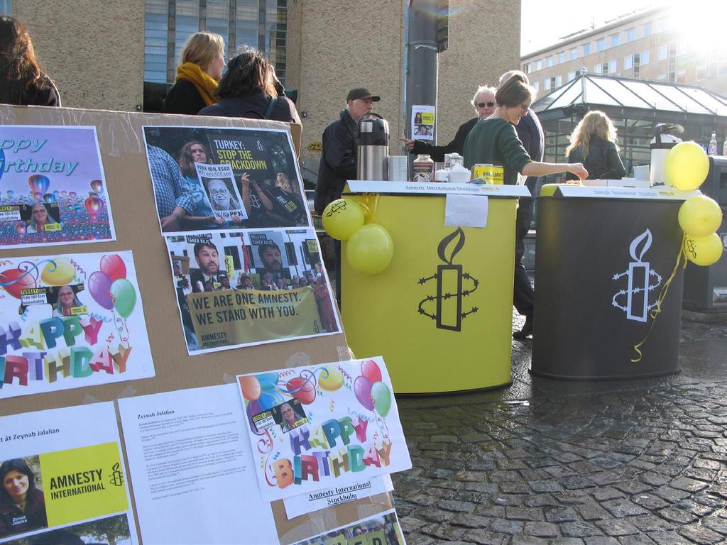 I Kalmar ordnade grupp 119 en manifestation tillsammans med Ali Gharavis vänner.