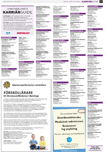 LEDIGA JOBB I DALARNA