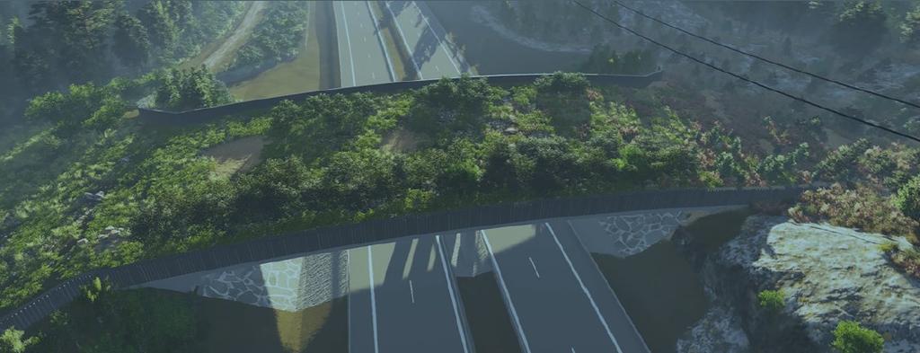 I Stockholm finns två ekodukter/sociodukter i Hammarby sjöstad. Bild 1. Ekodukter/sociodukter i Hammarby sjöstad. Bild 2. 3D-modell av Faunapassage över E6 vid Sandsjöbacka området.